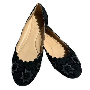 Chloe Lauren Flats Black Velvet